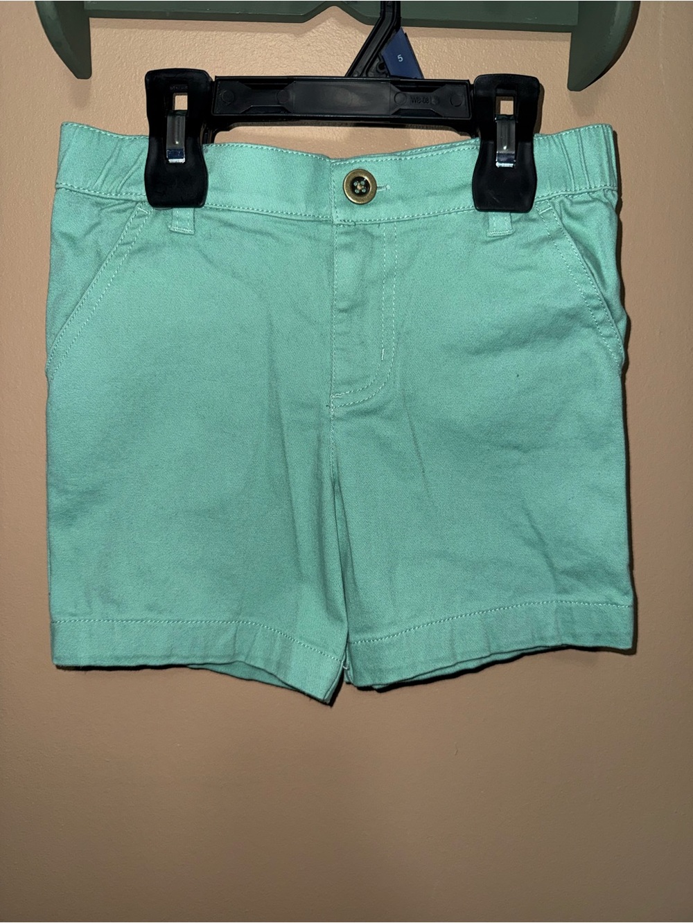 Boys Mint Green Cotton Shorts